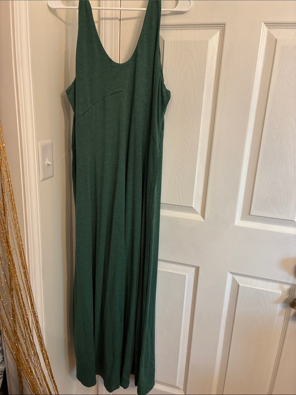Green Scoop Neck Maxi Dress - Women